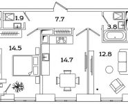 2-комнатная квартира площадью 55.4 кв.м, Рязанский проспект, д.влд 2 | цена 9 771 950 руб. | www.metrprice.ru