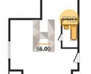 2-комнатная квартира площадью 56 кв.м,  | цена 5 157 600 руб. | www.metrprice.ru