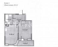 1-комнатная квартира площадью 45 кв.м, квартал Изумрудный, 9 | цена 2 450 000 руб. | www.metrprice.ru