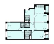 2-комнатная квартира площадью 61 кв.м, Поляны ул, 5Ак5 | цена 9 436 700 руб. | www.metrprice.ru