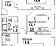 2-комнатная квартира площадью 83 кв.м, Верхняя ул., 34С1 | цена 39 063 750 руб. | www.metrprice.ru