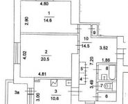 2-комнатная квартира площадью 67.2 кв.м, Петрозаводская ул., 11К3 | цена 12 290 000 руб. | www.metrprice.ru