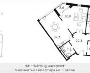 4-комнатная квартира площадью 158 кв.м, Садовническая наб. | цена 81 351 864 руб. | www.metrprice.ru