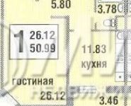 1-комнатная квартира площадью 51 кв.м в ЖК "Коммунарка 7.2", Лазурная ул., 14 | цена 5 350 000 руб. | www.metrprice.ru