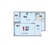 1-комнатная квартира площадью 38.7 кв.м, переулок Рупасовский 2-й, д.5к5 | цена 2 863 800 руб. | www.metrprice.ru
