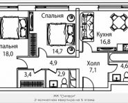 2-комнатная квартира площадью 73 кв.м, Золоторожский Вал, 11, стр. 9, корп.5 | цена 12 937 450 руб. | www.metrprice.ru