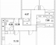 3-комнатная квартира площадью 106.28 кв.м, Лазоревый пр., 3, корп.5 | цена 27 111 921 руб. | www.metrprice.ru