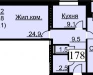 2-комнатная квартира площадью 66.1 кв.м, Фестивальная ул., 23 | цена 2 974 500 руб. | www.metrprice.ru