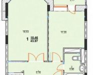 1-комнатная квартира площадью 44.3 кв.м, улица Карла Маркса, 61 | цена 4 608 000 руб. | www.metrprice.ru