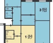 3-комнатная квартира площадью 73 кв.м, Раменки ул., 7К1 | цена 14 000 000 руб. | www.metrprice.ru