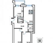 3-комнатная квартира площадью 85 кв.м, Головашкина ул., 3 | цена 6 200 000 руб. | www.metrprice.ru