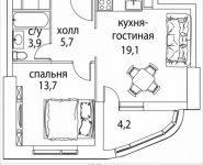 2-комнатная квартира площадью 45 кв.м, Юго-Восточный административный округ, район Лефортово, жилой квартал Символ, к4 | цена 9 705 520 руб. | www.metrprice.ru