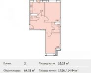 2-комнатная квартира площадью 64 кв.м, 1-й мкр, 2 | цена 3 219 000 руб. | www.metrprice.ru