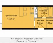 1-комнатная квартира площадью 25 кв.м,  | цена 2 612 175 руб. | www.metrprice.ru