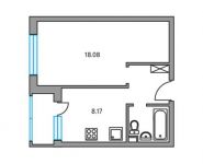 1-комнатная квартира площадью 35.6 кв.м,  | цена 2 601 600 руб. | www.metrprice.ru