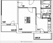 2-комнатная квартира площадью 57.88 кв.м, 2-я Муравская, корп.7 | цена 6 849 239 руб. | www.metrprice.ru