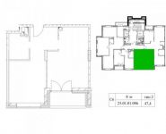 1-комнатная квартира площадью 47 кв.м в ЖК "Суббота", Верхняя ул., 34 | цена 15 973 800 руб. | www.metrprice.ru