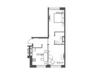 2-комнатная квартира площадью 46.8 кв.м, Россошанская улица, 5к1 | цена 3 650 401 руб. | www.metrprice.ru