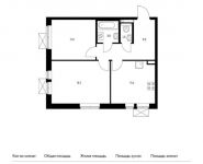 2-комнатная квартира площадью 52.2 кв.м, | цена 5 538 420 руб. | www.metrprice.ru