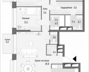 3-комнатная квартира площадью 129.45 кв.м, улица Сущёвский Вал, 49с2 | цена 38 950 000 руб. | www.metrprice.ru