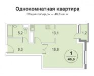 1-комнатная квартира площадью 46.6 кв.м, Филевская 2-я ул., 4 | цена 9 320 000 руб. | www.metrprice.ru