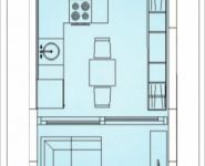 1-комнатная квартира площадью 26.4 кв.м, Ярославское ш., 111 | цена 2 296 800 руб. | www.metrprice.ru