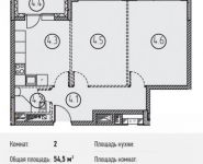 2-комнатная квартира площадью 54.5 кв.м, Ленинградский просп., 31 | цена 11 104 321 руб. | www.metrprice.ru