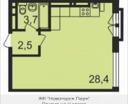 1-комнатная квартира площадью 34 кв.м, Ивановская, 3Г | цена 3 114 000 руб. | www.metrprice.ru