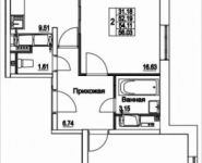 2-комнатная квартира площадью 56 кв.м, 2-я Муравская улица, 7с1 | цена 6 459 755 руб. | www.metrprice.ru