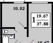 1-комнатная квартира площадью 38 кв.м, Городецкая ул., 3 | цена 6 300 000 руб. | www.metrprice.ru