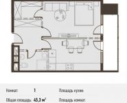 1-комнатная квартира площадью 45 кв.м, Новодмитровская ул., 5А | цена 5 700 240 руб. | www.metrprice.ru