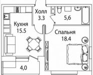 1-комнатная квартира площадью 45 кв.м, Золоторожский Вал ул., 11С9 | цена 8 789 990 руб. | www.metrprice.ru