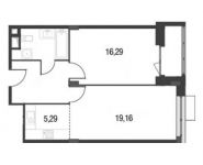 1-комнатная квартира площадью 55.3 кв.м, улица Некрасова, 8 | цена 12 660 000 руб. | www.metrprice.ru