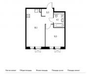 1-комнатная квартира площадью 38.2 кв.м,  | цена 5 160 820 руб. | www.metrprice.ru