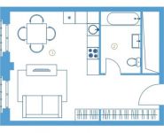 1-комнатная квартира площадью 38 кв.м, Кожевнический проезд, 4 | цена 12 889 000 руб. | www.metrprice.ru