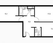 2-комнатная квартира площадью 62 кв.м, ул Заречная, д. 2/1 | цена 12 269 800 руб. | www.metrprice.ru