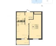 1-комнатная квартира площадью 41.9 кв.м, Финский мкр, 5 | цена 2 636 550 руб. | www.metrprice.ru