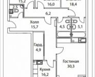 4-комнатная квартира площадью 140 кв.м, Шелепихинская набережная, влд 34, корп.3 | цена 50 227 400 руб. | www.metrprice.ru