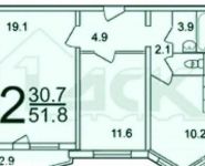 2-комнатная квартира площадью 52 кв.м, Седова ул., 2/1 | цена 11 650 000 руб. | www.metrprice.ru