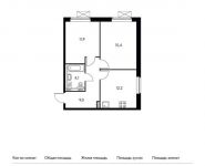 2-комнатная квартира площадью 52.5 кв.м,  | цена 7 502 250 руб. | www.metrprice.ru