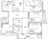 5-комнатная квартира площадью 205 кв.м, Минская улица, 2к2 | цена 98 212 092 руб. | www.metrprice.ru