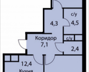 2-комнатная квартира площадью 65 кв.м, Триумфальная, 1 | цена 5 291 000 руб. | www.metrprice.ru