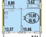 1-комнатная квартира площадью 50 кв.м, Юбилейный пр-т | цена 5 000 000 руб. | www.metrprice.ru