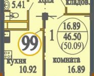 1-комнатная квартира площадью 50 кв.м, Силикатная улица, 47к4 | цена 3 355 000 руб. | www.metrprice.ru