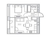 1-комнатная квартира площадью 49.1 кв.м, Гжатская улица, 8 | цена 11 001 247 руб. | www.metrprice.ru