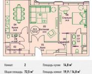 2-комнатная квартира площадью 72.5 кв.м, Донецкая улица, 30с29 | цена 21 127 080 руб. | www.metrprice.ru