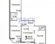 3-комнатная квартира площадью 96 кв.м,  | цена 5 870 000 руб. | www.metrprice.ru