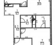 3-комнатная квартира площадью 83 кв.м, Кленовая улица, 2 | цена 12 300 000 руб. | www.metrprice.ru