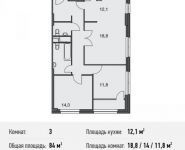 3-комнатная квартира площадью 84 кв.м, Докучаев пер., 2 | цена 21 840 000 руб. | www.metrprice.ru