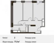 2-комнатная квартира площадью 77.8 кв.м, Береговой пр., ВЛ5 | цена 20 617 000 руб. | www.metrprice.ru